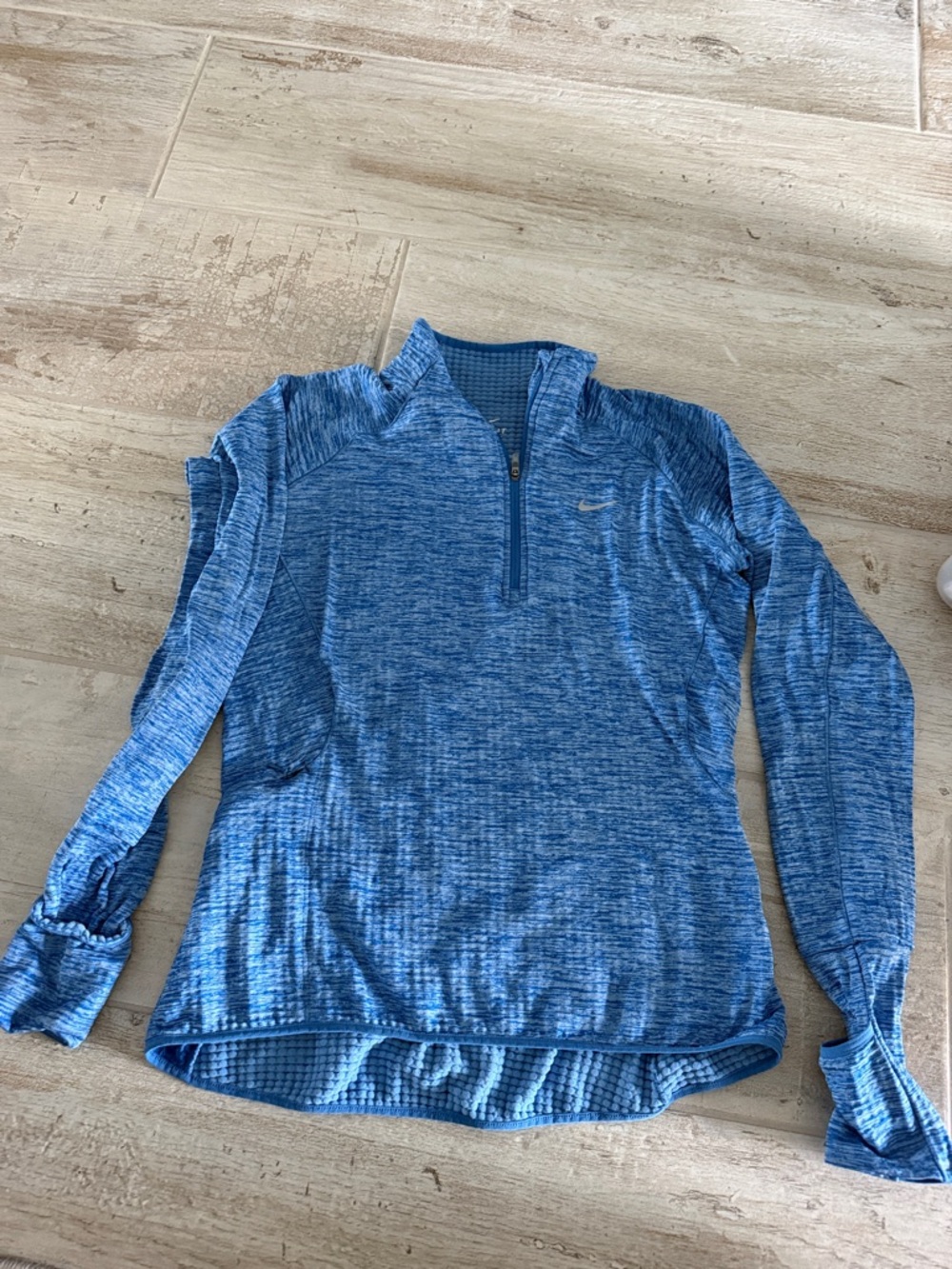 Woman’s Nike Dri-Fit Blue Quarter-Zip performance fleece